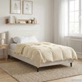 Duvet Estivo Trapuntato Crema 155 x 220 cm Microfibra