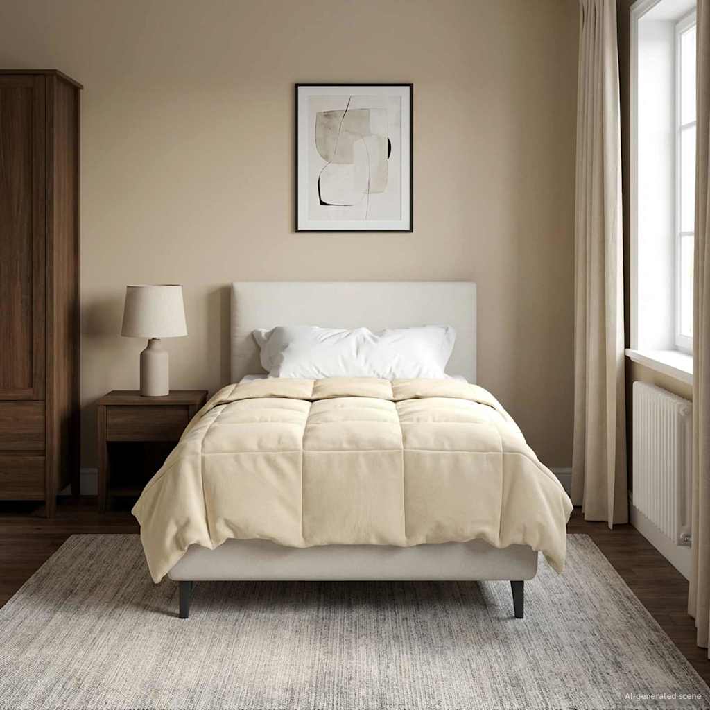 Duvet Estivo Trapuntato Crema 155 x 220 cm Microfibra