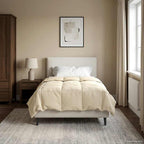 Duvet Estivo Trapuntato Crema 155 x 220 cm Microfibra