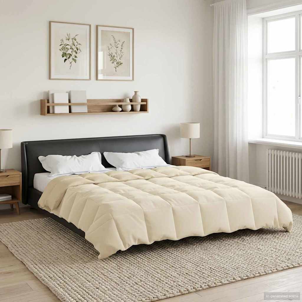 Duvet Estivo Trapuntato Crema 220 x 260 cm Microfibra