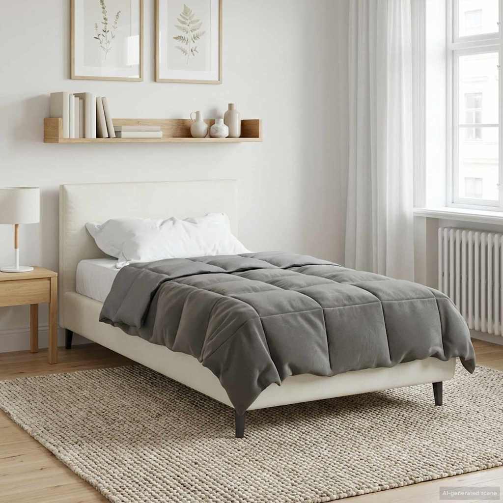 Piumone Completo Annuale Grigio chiaro 135 x 220 cm Microfibra