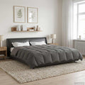 Piumone Completo Annuale Grigio chiaro 220 x 240 cm Microfibra