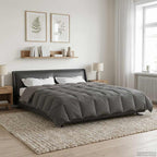 Piumone Completo Annuale Grigio chiaro 220 x 240 cm Microfibra