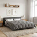 Piumone Completo Annuale Grigio chiaro 220 x 260 cm Microfibra