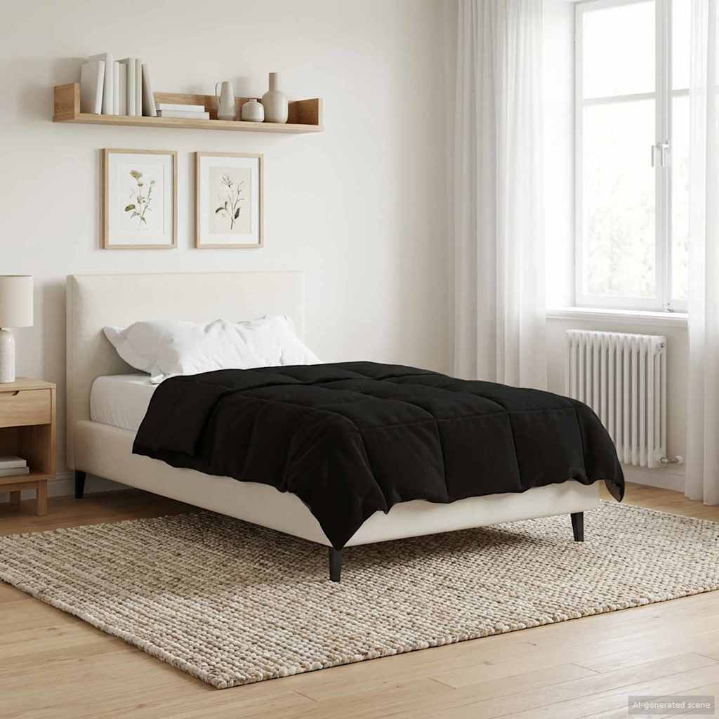 Piumone Completo Annuale Nero 135 x 200 cm Microfibra