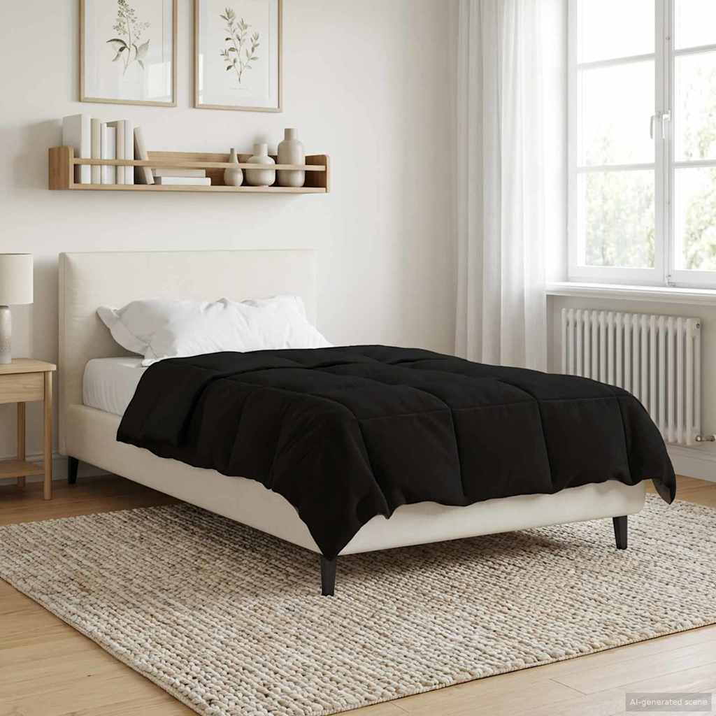 Piumone Completo Annuale Nero 140 x 200 cm Microfibra