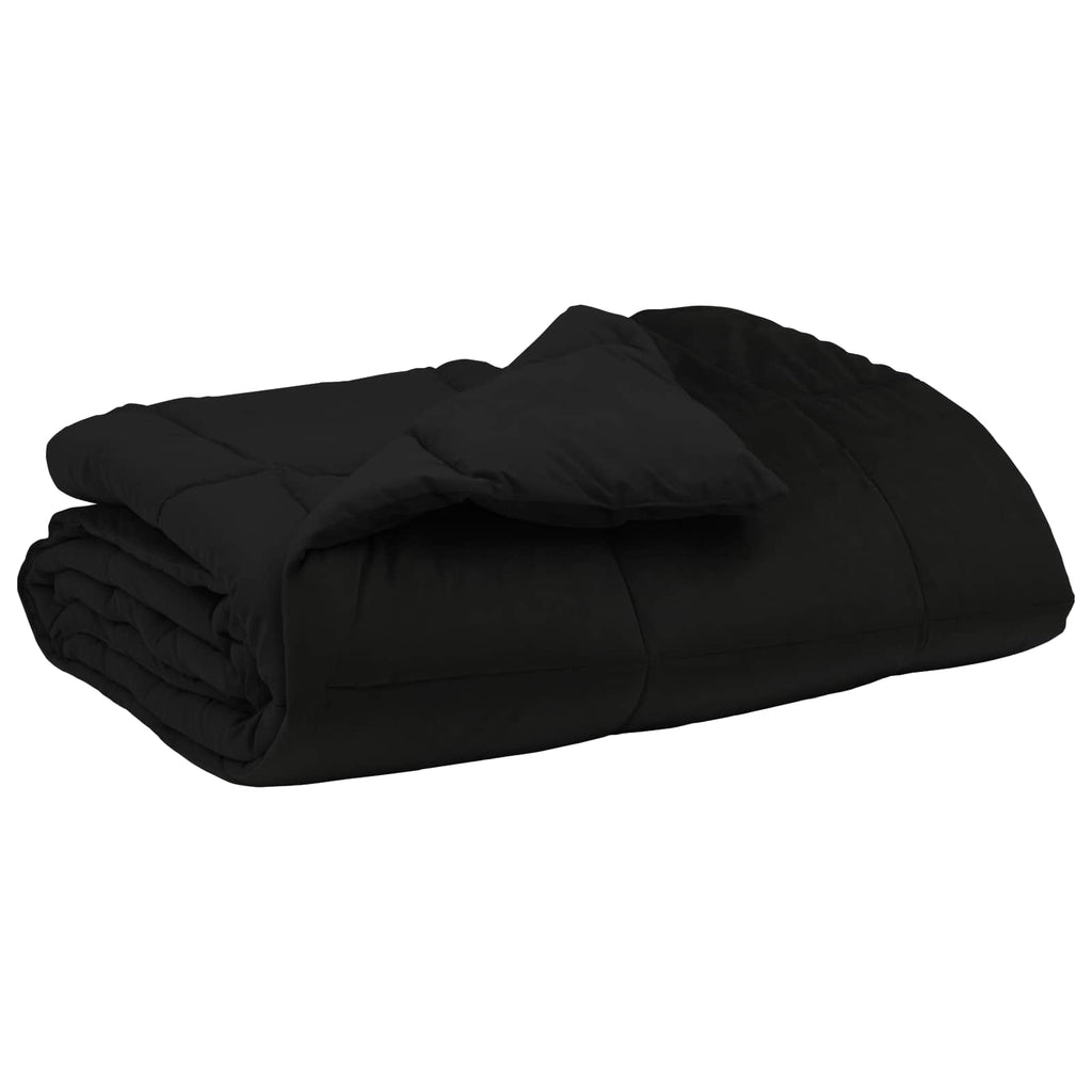 Piumone Completo Annuale Nero 140 x 220 cm Microfibra