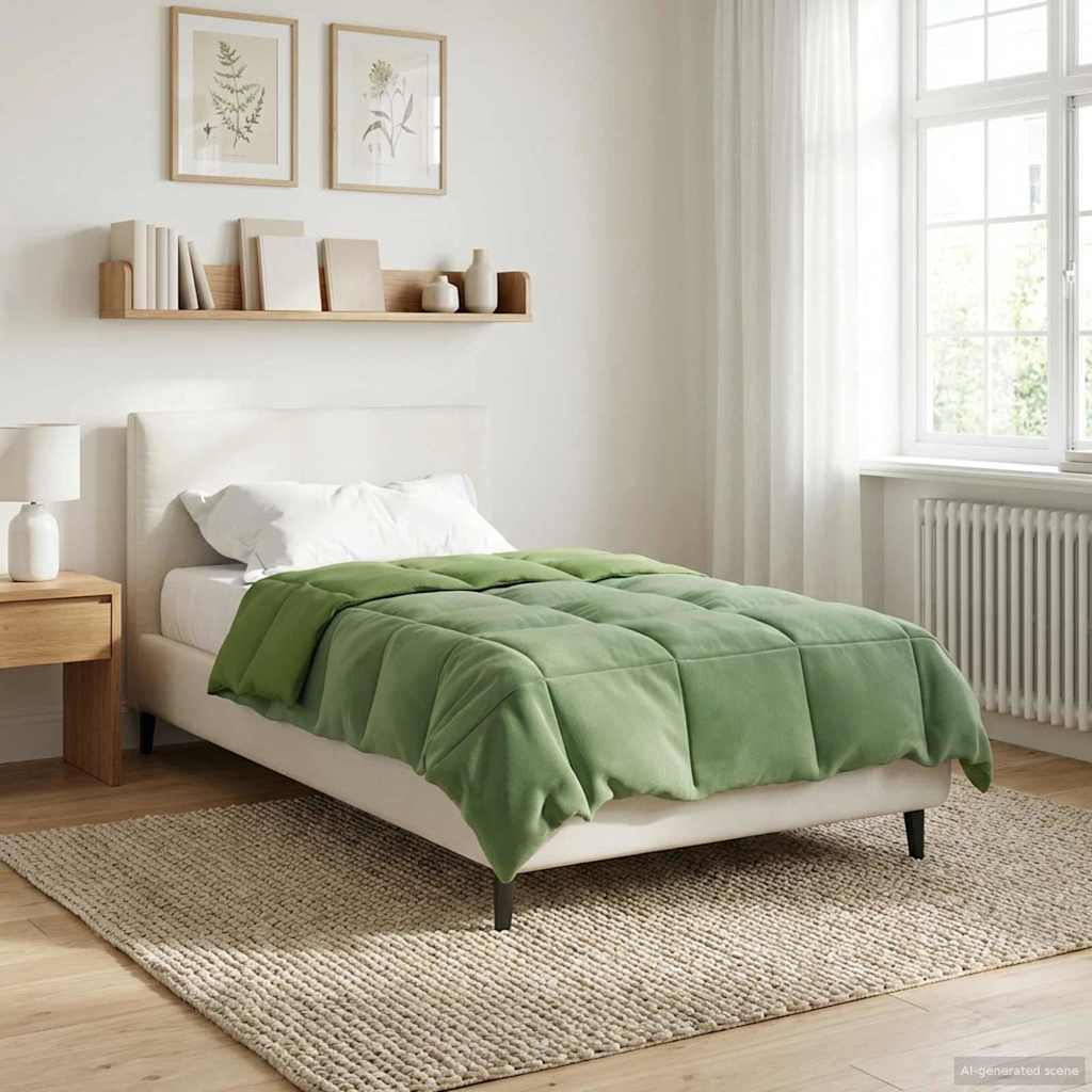 Piumone Completo Annuale Verde 140 x 200 cm Microfibra