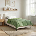 Piumone Completo Annuale Verde 140 x 200 cm Microfibra