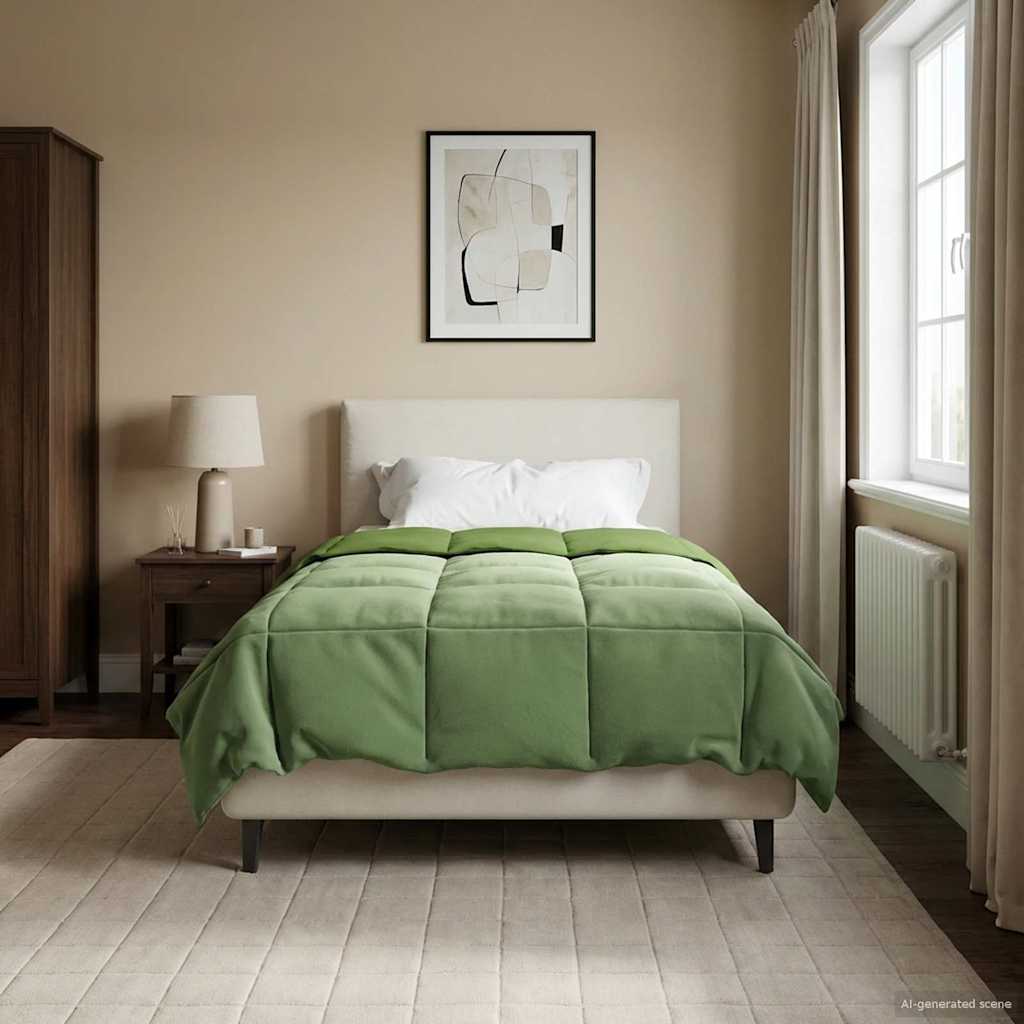Piumone Completo Annuale Verde 140 x 200 cm Microfibra