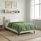 Piumone Completo Annuale Verde 155 x 200 cm Microfibra