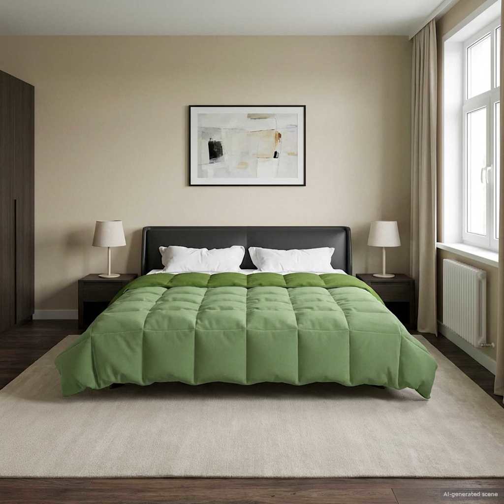 Piumone Completo Annuale Verde 200 x 200 cm Microfibra