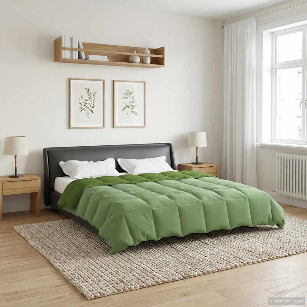 Piumone Completo Annuale Verde 200 x 240 cm Microfibra