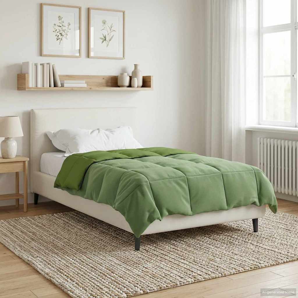 Piumone Completo Annuale Verde 140 x 220 cm Microfibra