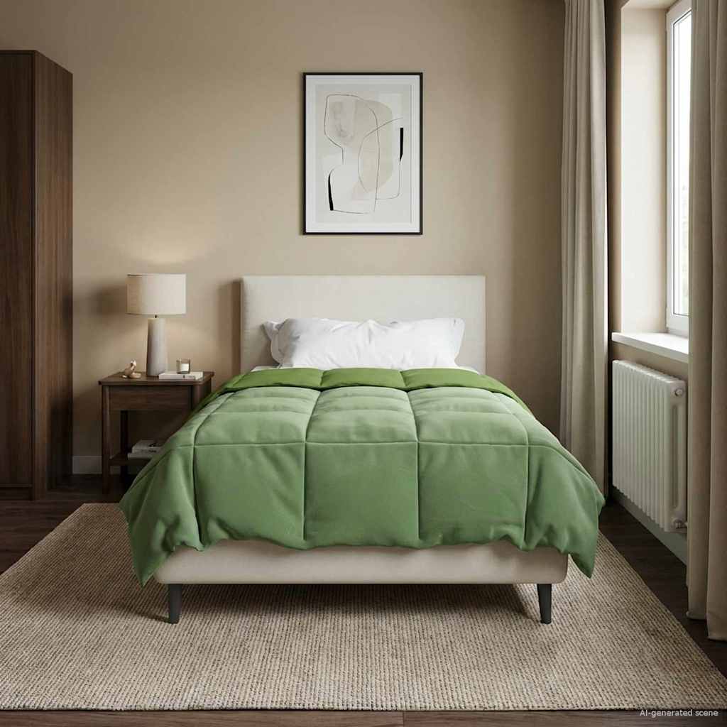 Piumone Completo Annuale Verde 140 x 220 cm Microfibra