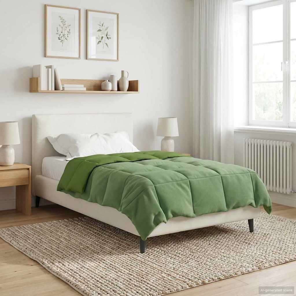 Piumone Completo Annuale Verde 155 x 220 cm Microfibra