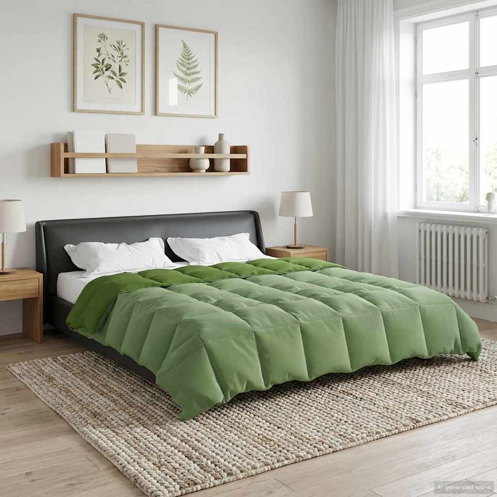 Piumone Completo Annuale Verde 200 x 220 cm Microfibra