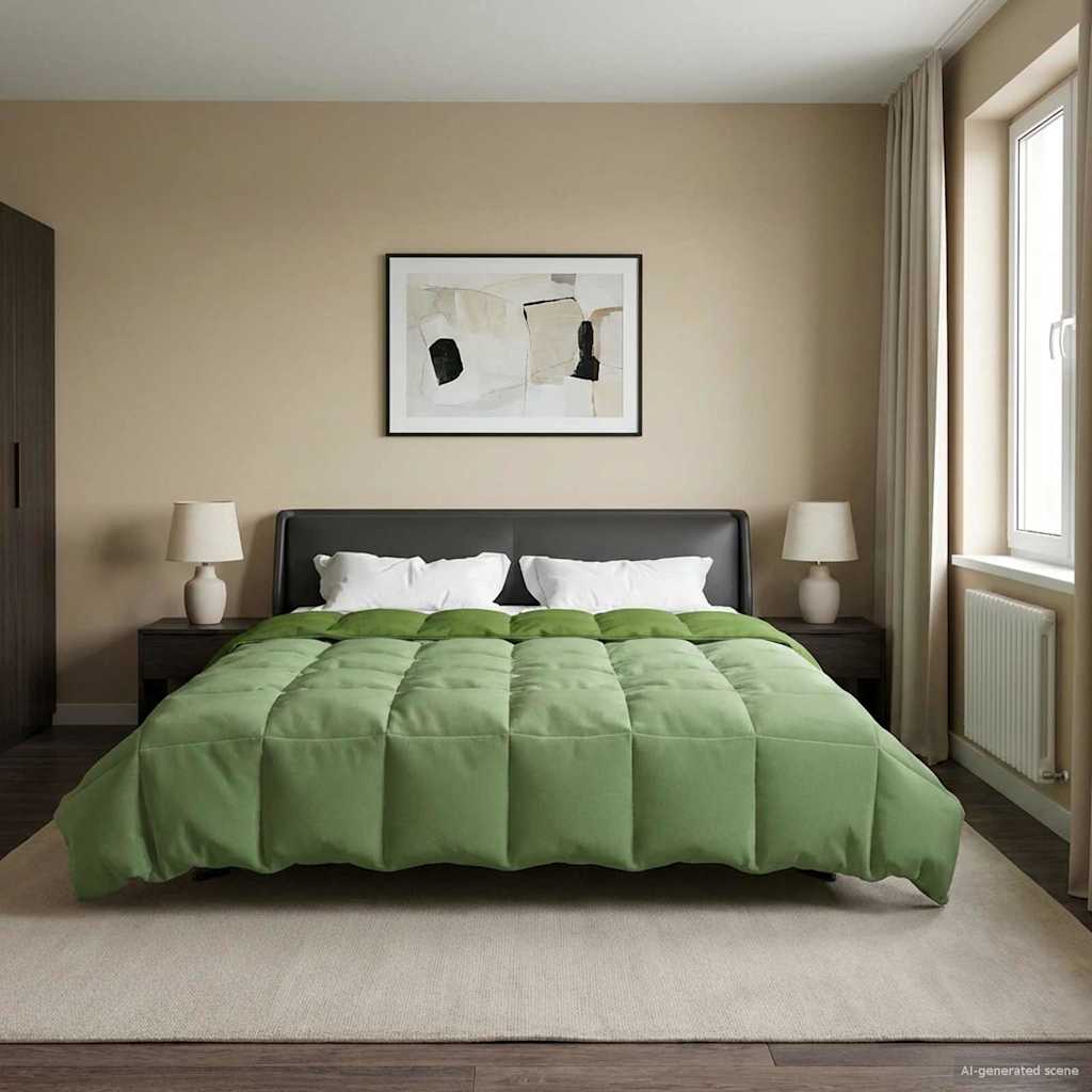 Piumone Completo Annuale Verde 220 x 240 cm Microfibra