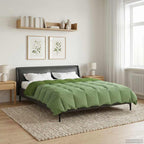 Piumone Completo Annuale Verde 220 x 260 cm Microfibra