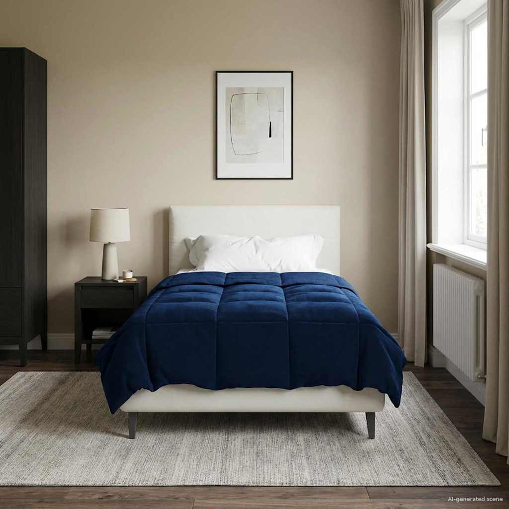 Piumone Completo Annuale Blu Scuro 135 x 200 cm Microfibra