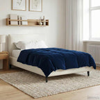 Piumone Completo Annuale Blu Scuro 140 x 200 cm Microfibra
