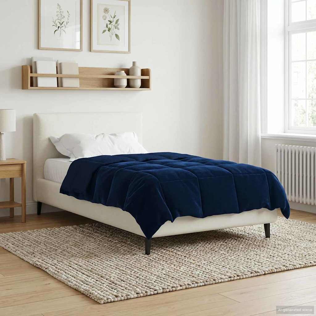Piumone Completo Annuale Blu Scuro 155 x 200 cm Microfibra