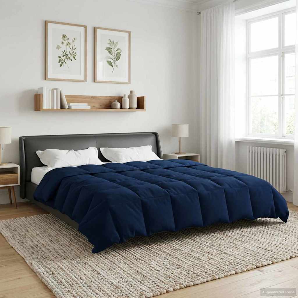 Piumone Completo Annuale Blu Scuro 200 x 200 cm Microfibra