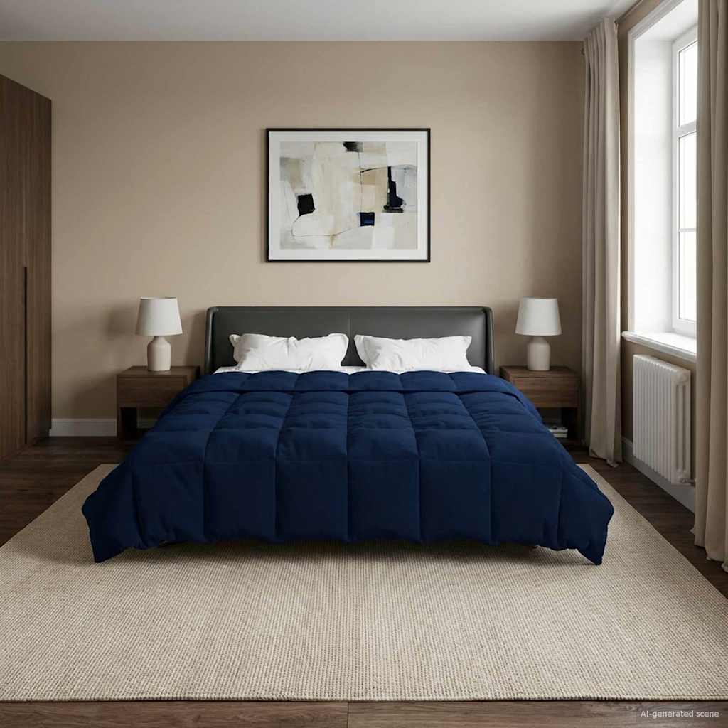Piumone Completo Annuale Blu Scuro 200 x 200 cm Microfibra