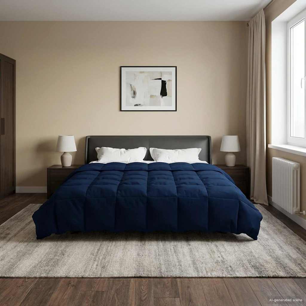Piumone Completo Annuale Blu Scuro 200 x 240 cm Microfibra