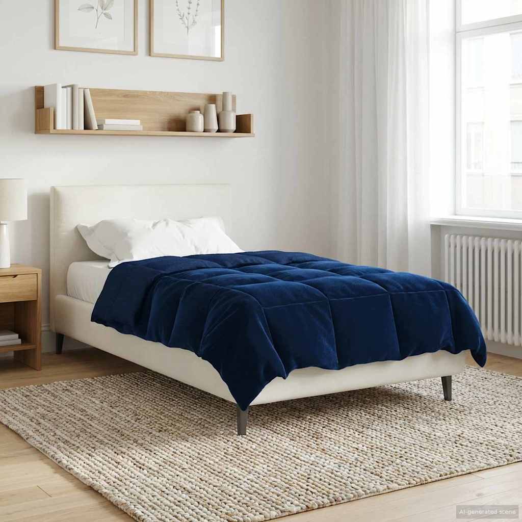 Piumone Completo Annuale Blu Scuro 140 x 220 cm Microfibra
