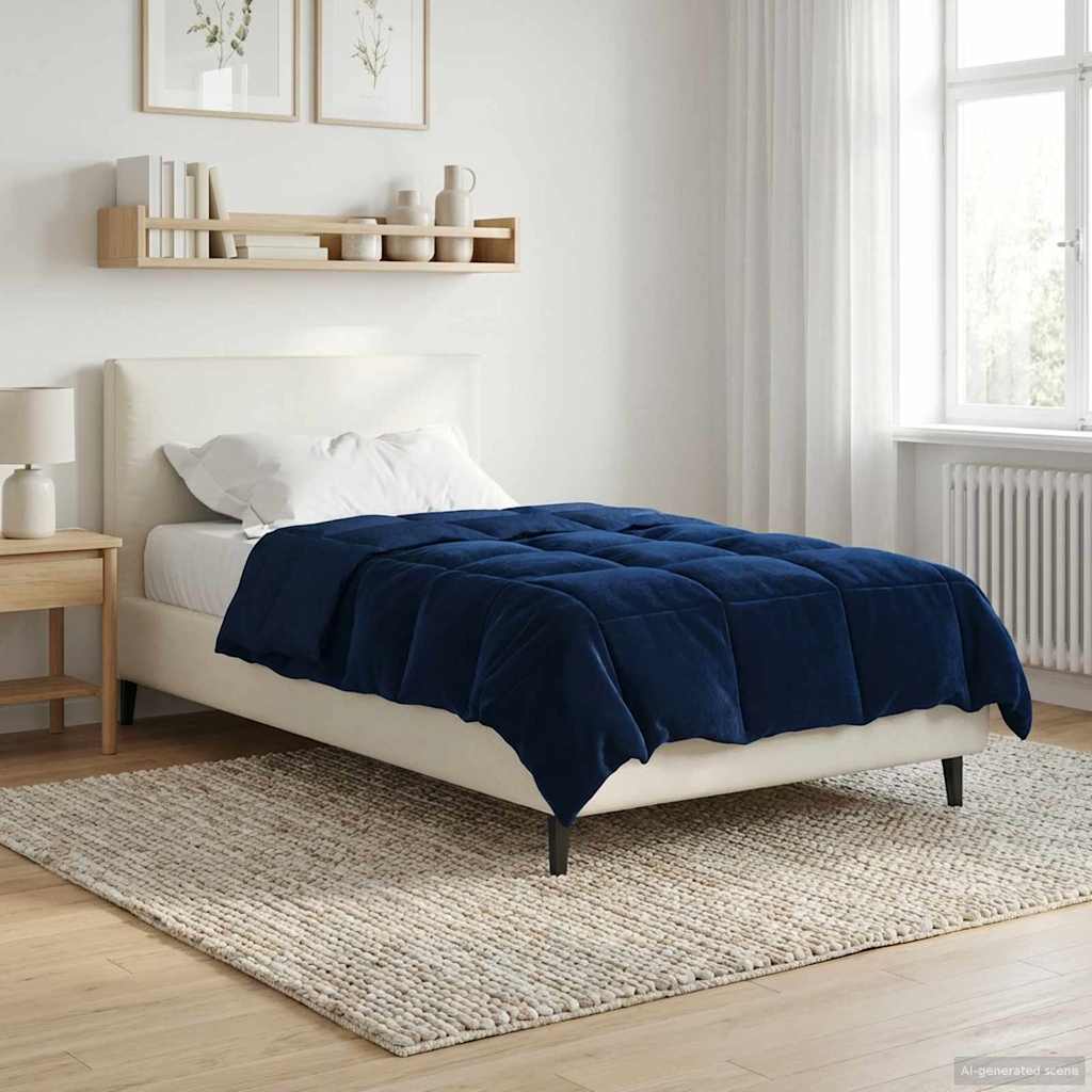 Piumone Completo Annuale Blu Scuro 155 x 220 cm Microfibra