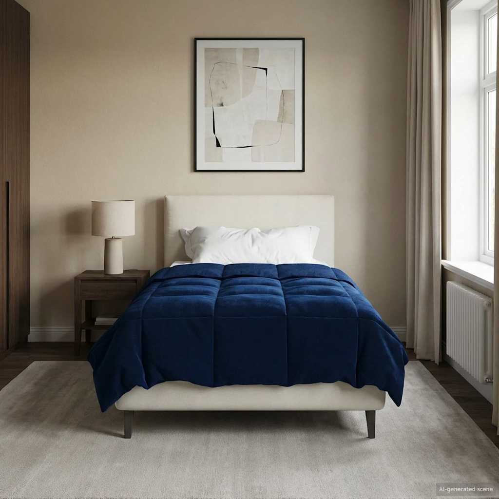 Piumone Completo Annuale Blu Scuro 155 x 220 cm Microfibra
