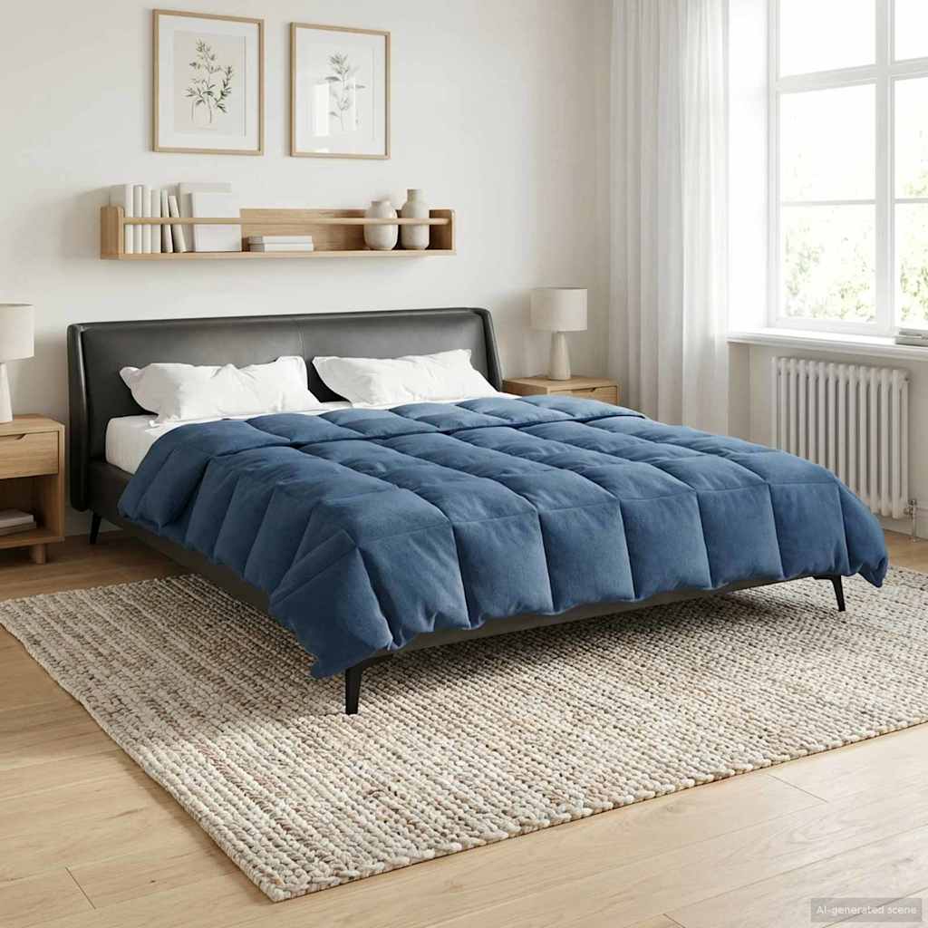 Piumone Completo Annuale Blu Scuro 200 x 220 cm Microfibra