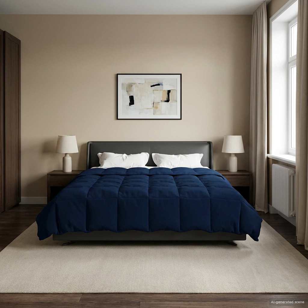 Piumone Completo Annuale Blu Scuro 220 x 240 cm Microfibra