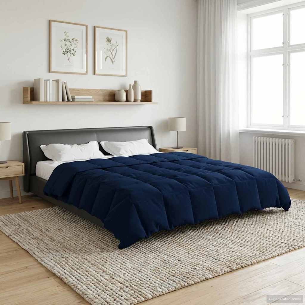 Piumone Completo Annuale Blu Scuro 220 x 260 cm Microfibra