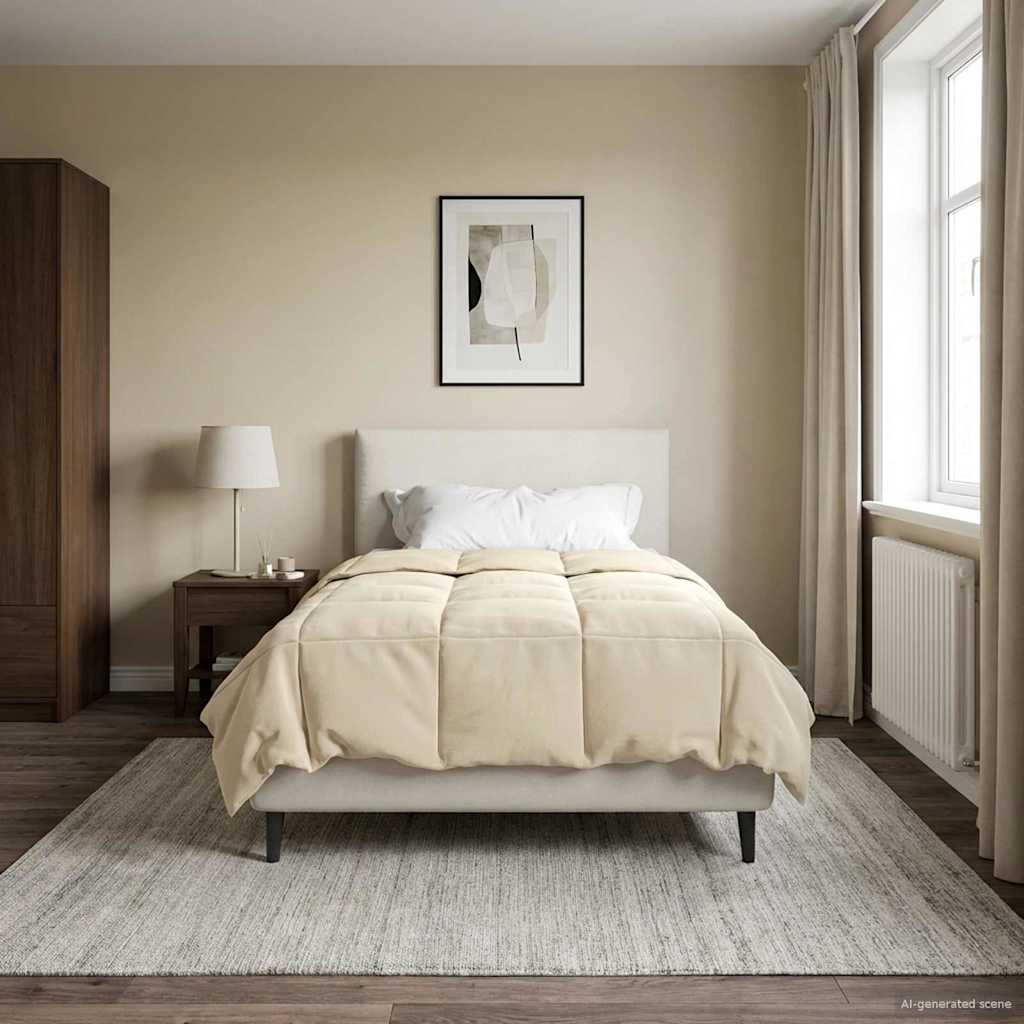 Piumone Completo Annuale Crema 135 x 200 cm Microfibra