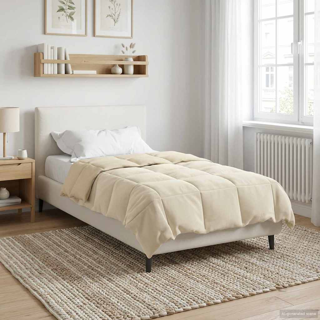 Piumone Completo Annuale Crema 140 x 200 cm Microfibra