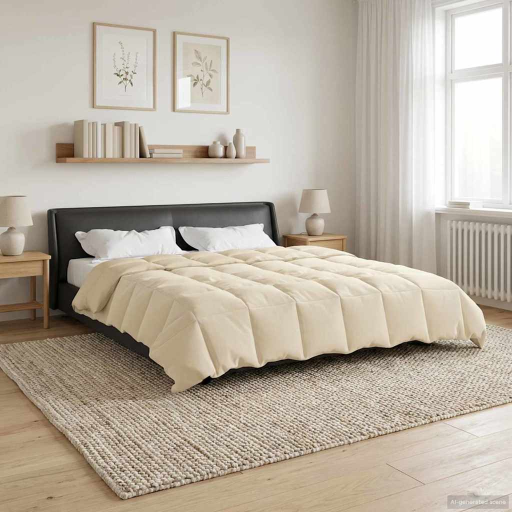 Piumone Completo Annuale Crema 200 x 240 cm Microfibra