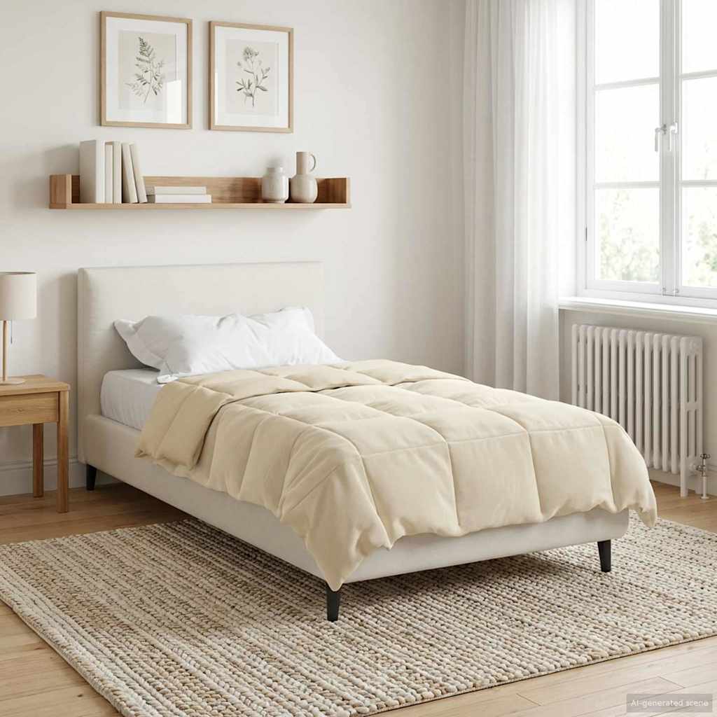 Piumone Completo Annuale Crema 140 x 220 cm Microfibra