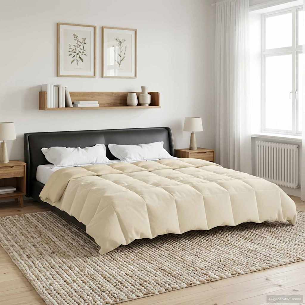 Piumone Completo Annuale Crema 200 x 220 cm Microfibra