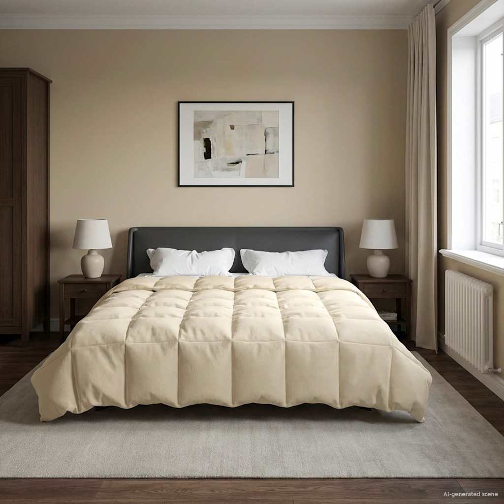 Piumone Completo Annuale Crema 200 x 220 cm Microfibra