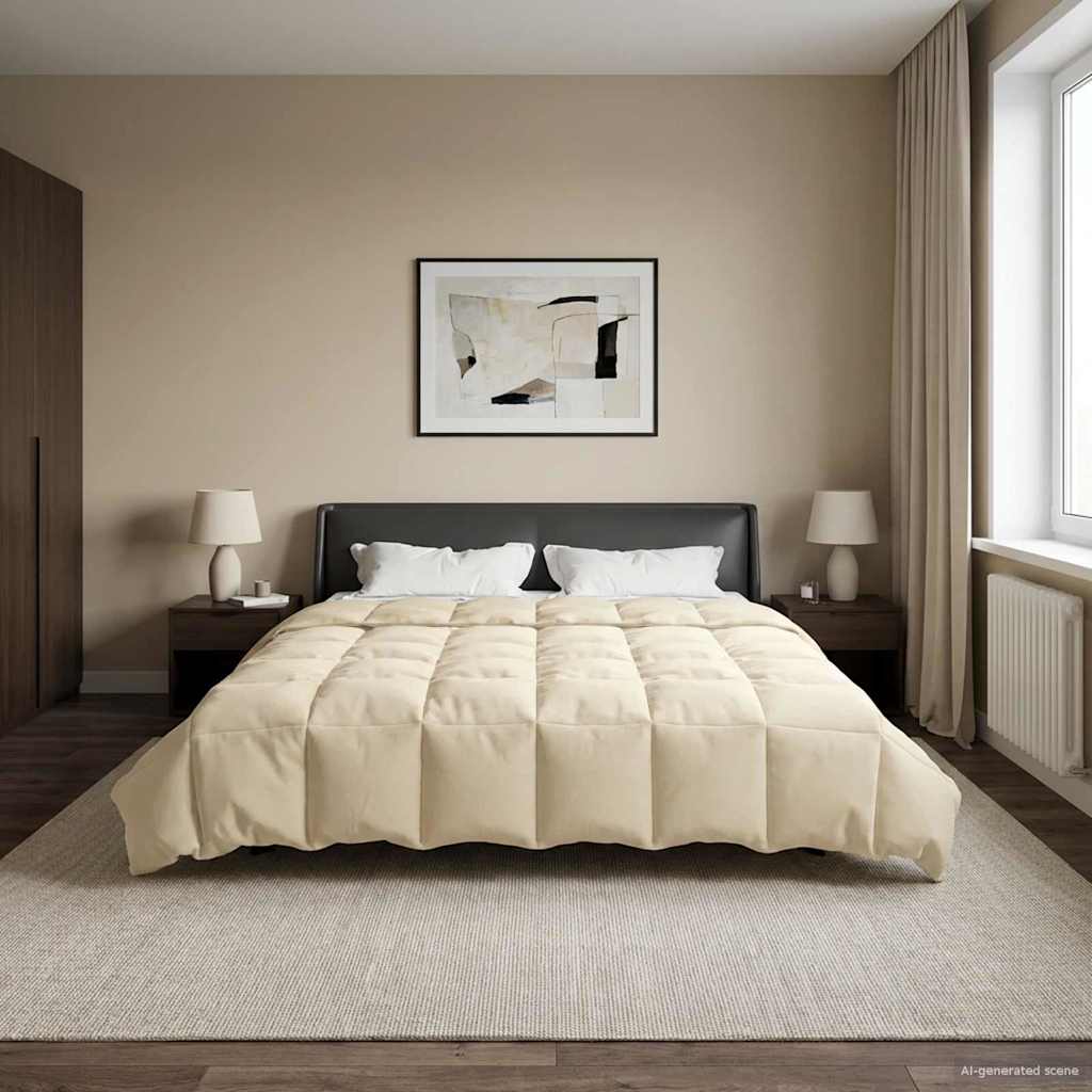 Piumone Completo Annuale Crema 220 x 240 cm Microfibra