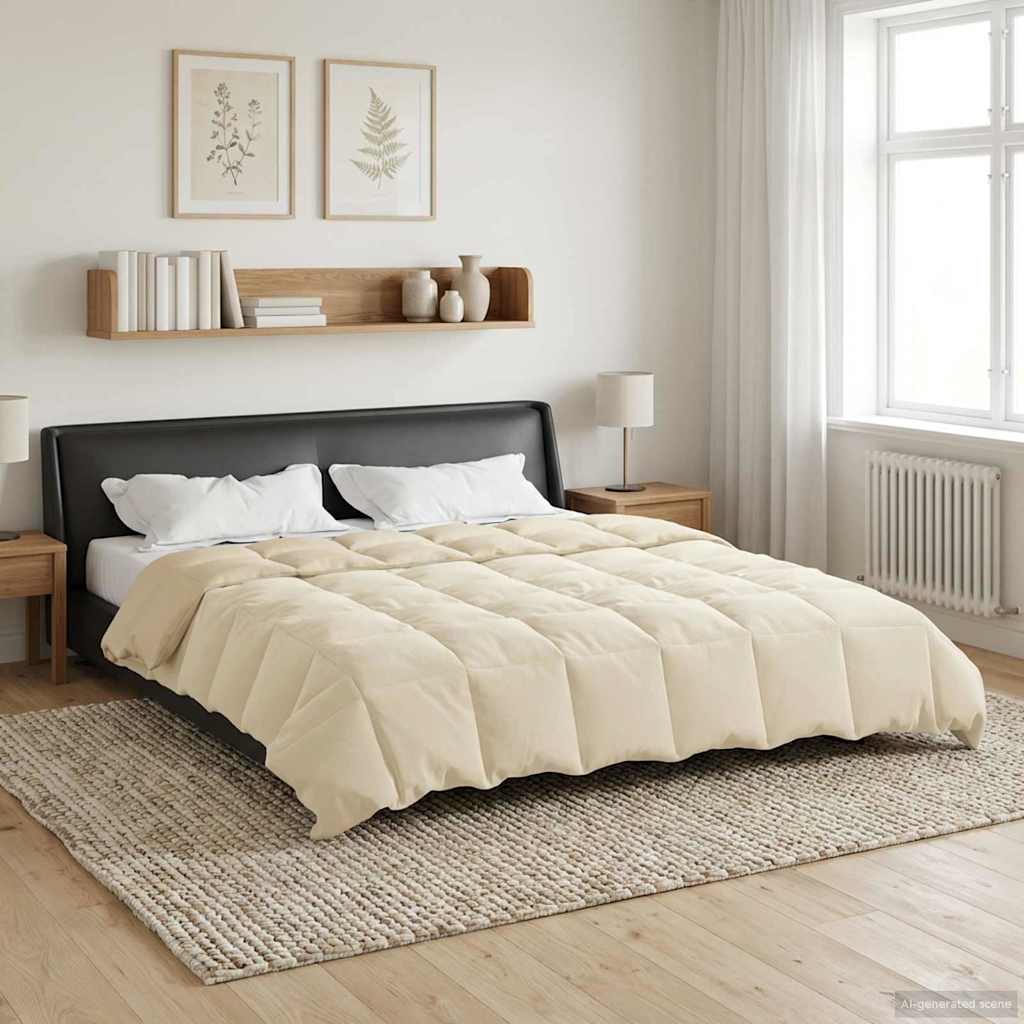 Piumone Completo Annuale Crema 220 x 260 cm Microfibra