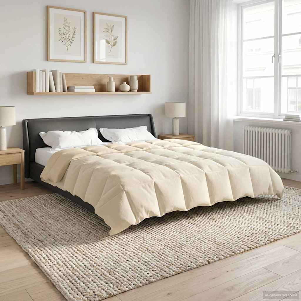 Piumone Completo Annuale Crema 240 x 260 cm Microfibra