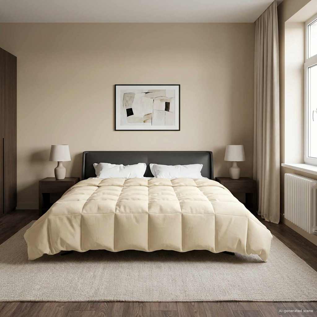 Piumone Completo Annuale Crema 240 x 260 cm Microfibra