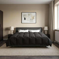 Duvet Invernale Trapuntato Antracite 240 x 260 cm Microfibra