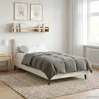 Duvet Invernale Grigio chiaro 135 x 200 cm Microfibra