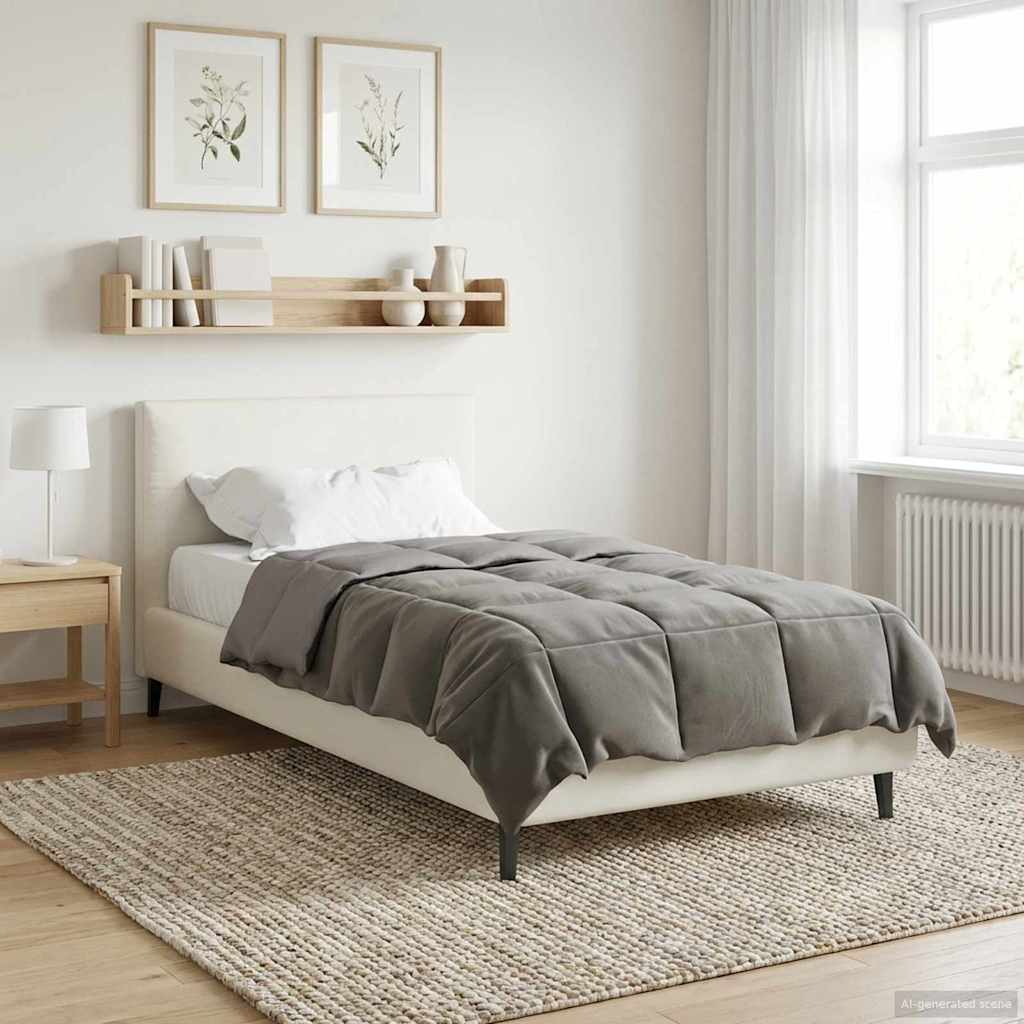 Duvet Invernale Grigio chiaro 135 x 200 cm Microfibra