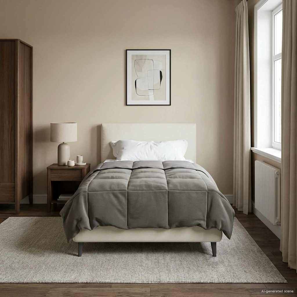 Duvet Invernale Grigio chiaro 135 x 200 cm Microfibra