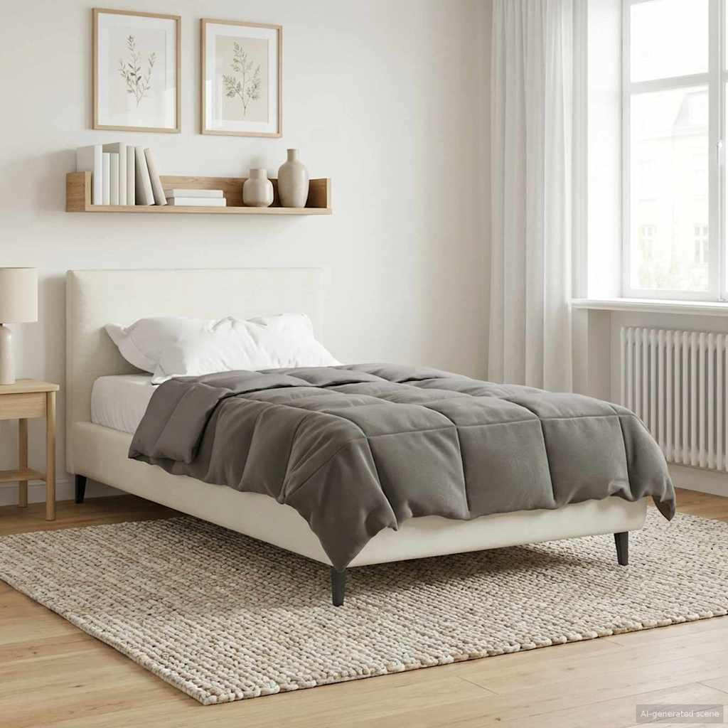 Duvet Invernale Grigio chiaro 140 x 220 cm Microfibra